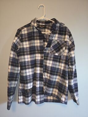 Women's Vermont Flannel Company Plaid Button-Up Shirt - Blue, White & Warm
